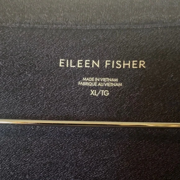 Eileen Fisher Deep Blue V-Neck Top - Picture 2 of 5